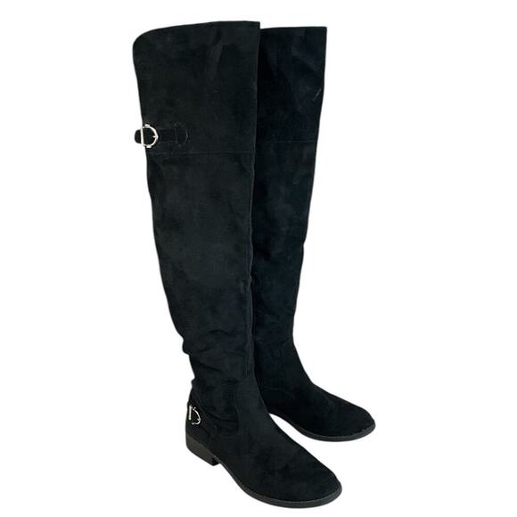 American Rag Cie Boots Womens Size 7.5 Adarra Over the Knee Tall Riding Black - Picture 7 of 16